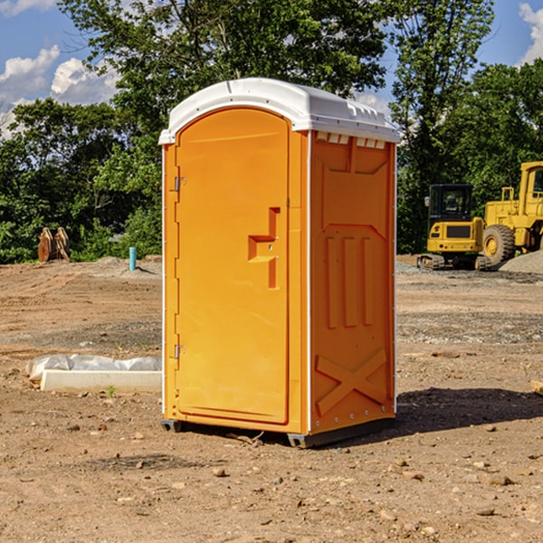 how often are the portable restrooms cleaned and serviced during a rental period in Bastrop County TX